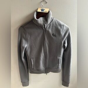 Abercrombie & Fitch Gray Jacket with Sherpa Lining